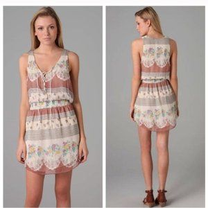 Free People Falling For Georgette Floral Dress Size Medium